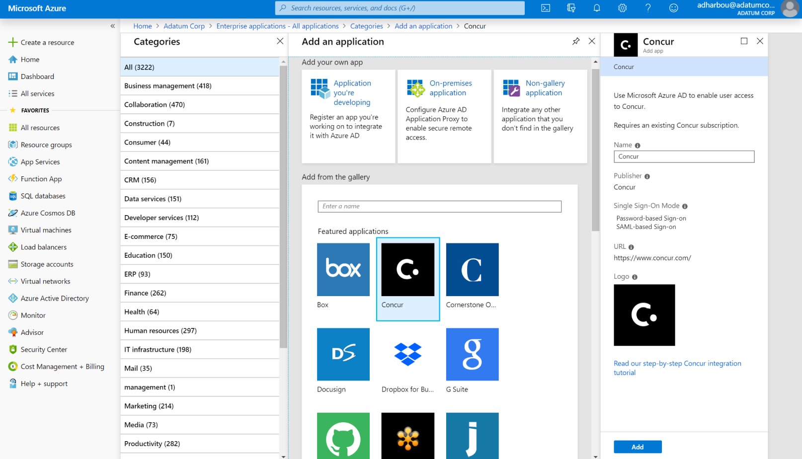 Azure Featured Services
